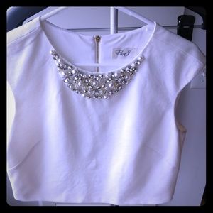 Eliza J brand formal crop top and skirt